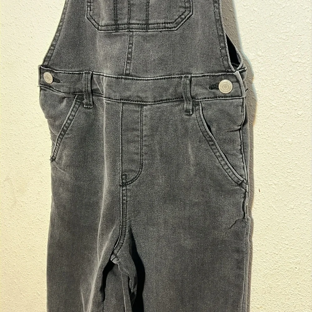 OshKosh Black Wash Kids Denim Overalls Size 10